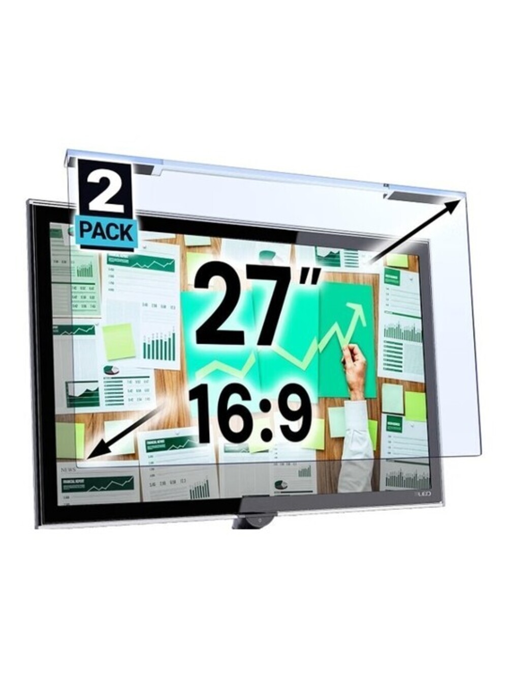 27" Blue Light Screen Protector Filter for Computer Monitor Anti-Glare UV...